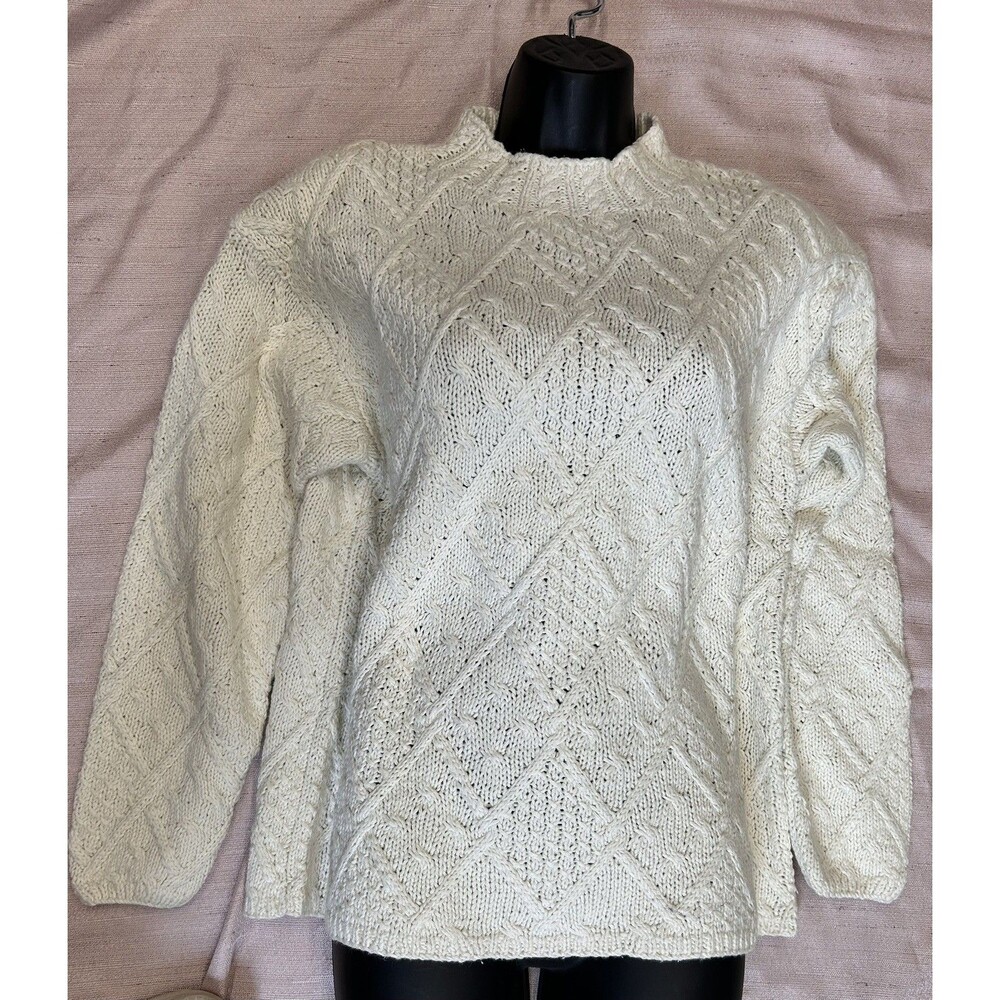Northern Isles Sweater Medium Cream Knit New